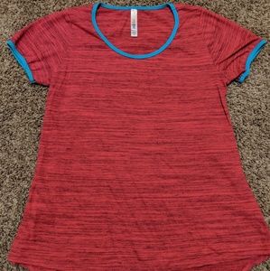 Lularoe Hot Pink and Turquoise Classic T